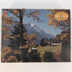 MB Milton Bradley VTG 1000 Piece "Near Gsteig, Switzerland" Jigsaw Puzzle - GUC